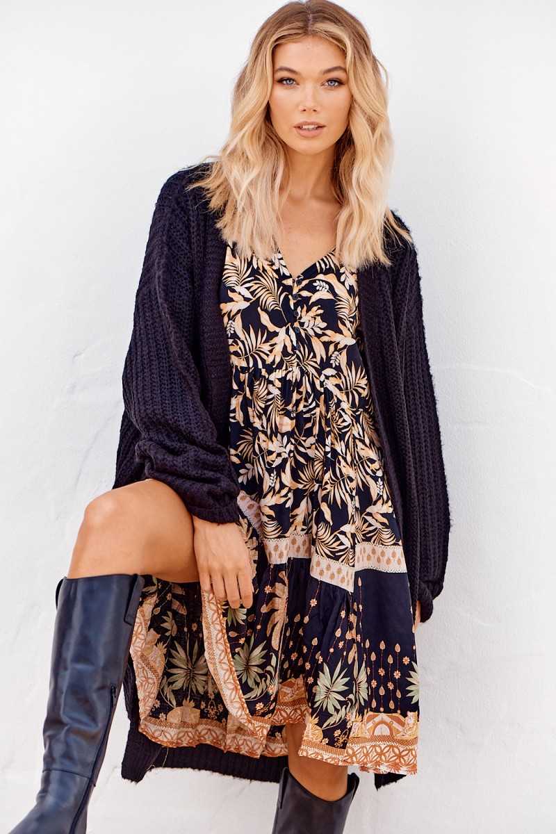 Jaase - Cardigan VANCOUVER KNIT BLACK - Outlet - Jaase