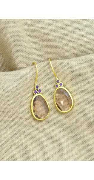 Schmuckoo - Pendiente Delilah de plata 925, rodolita y morganita - Joyeria - Schmuckoo