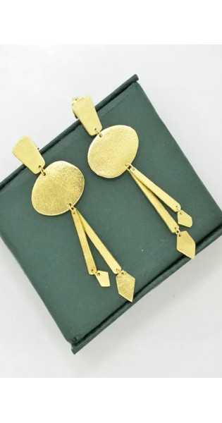 Schmuckoo - Pendientes Boho Chic geométricos dorados - Joyeria - Schmuckoo