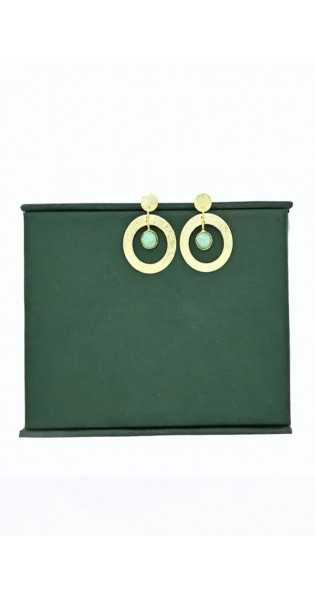 Schmuckoo - Pendientes Lia Gold - Amazonita - Joyeria - Schmuckoo