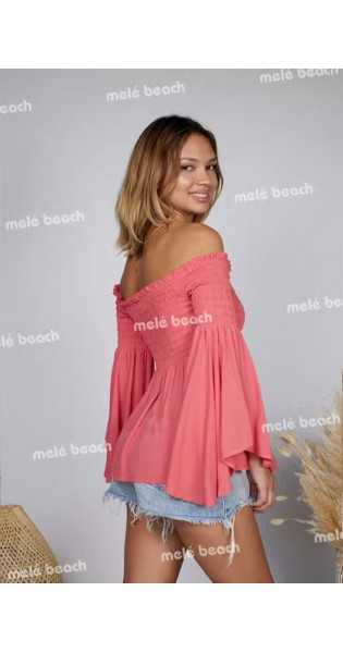 Melé Beach - Top Grana Blush - Blusas / Camisas / Tops - Melé beach