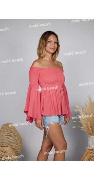 Melé Beach - Top Grana Blush - Blusas / Camisas / Tops - Melé beach