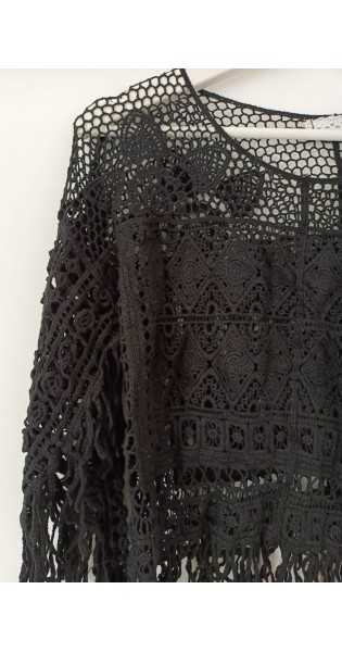 Jersey Crochet Flecos - Black - Cárdigans / Jerséis - 28 de mayo