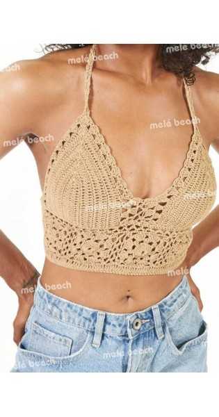 Melé Beach - Top KIPAS Camel - Blusas / Camisas / Tops - Melé beach