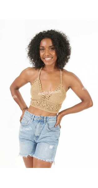 Melé Beach - Top KIPAS Camel - Blusas / Camisas / Tops - Melé beach