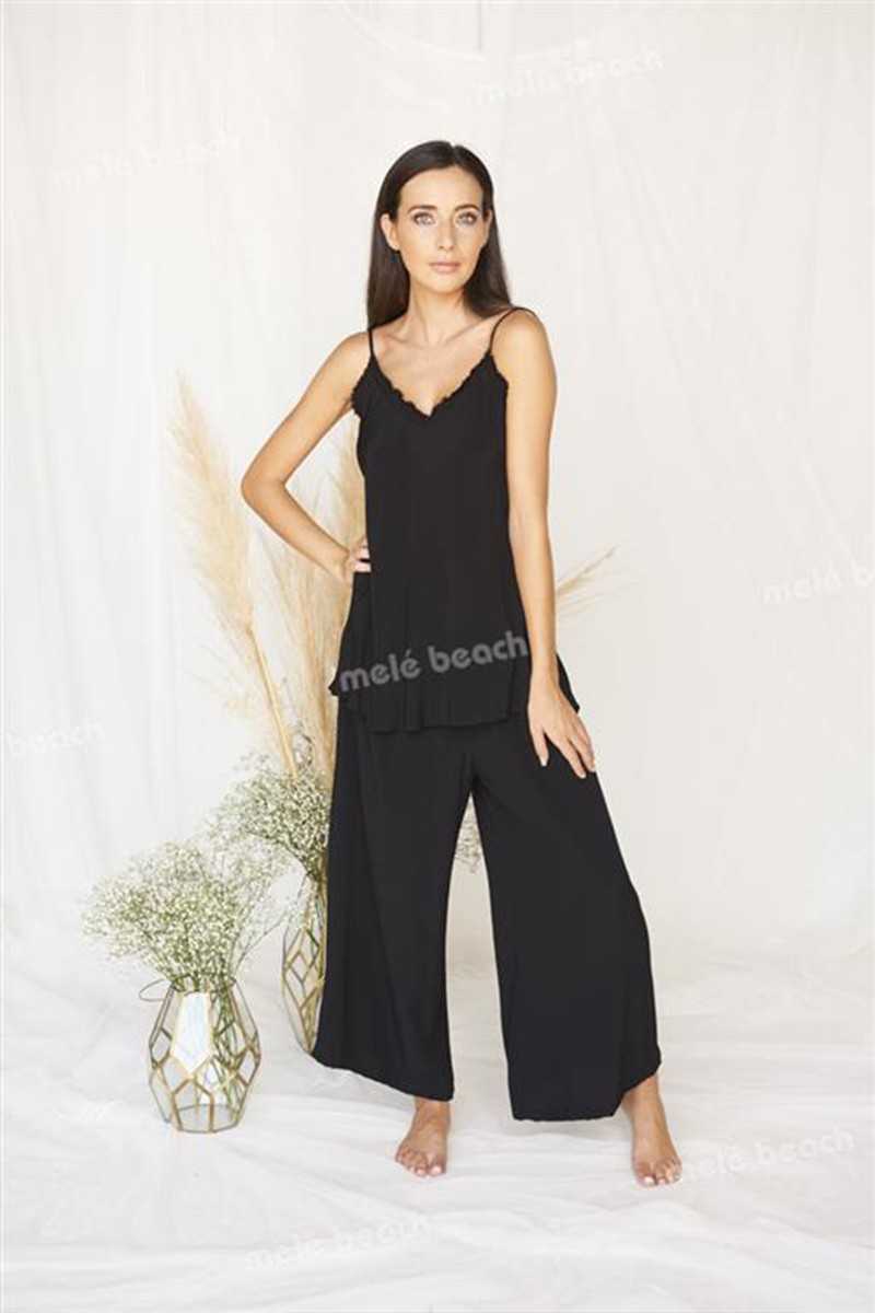 Melé Beach - Pantalón Cuarzo Black - Faldas / Pantalones - Melé beach