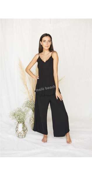 Melé Beach - Pantalón Cuarzo Black - Faldas / Pantalones - Melé beach