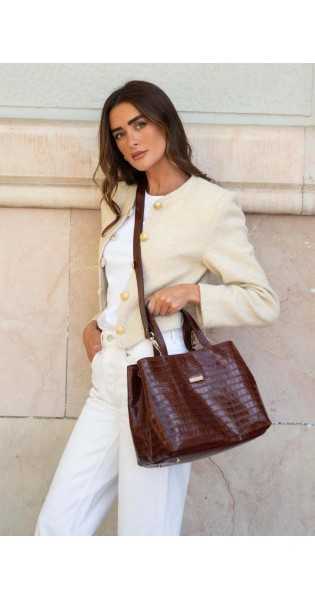 THE CODE - SHOPPER PATRICIA PRALINE - Bolsos: Estilo y Funcionalidad en Cada Detalle - THE CODE