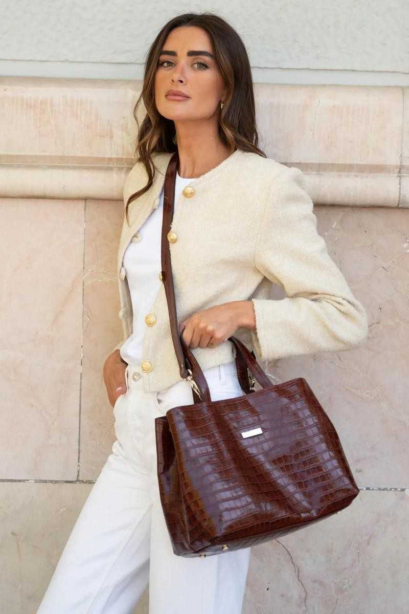 THE CODE - SHOPPER PATRICIA PRALINE - Bolsos: Estilo y Funcionalidad en Cada Detalle - THE CODE