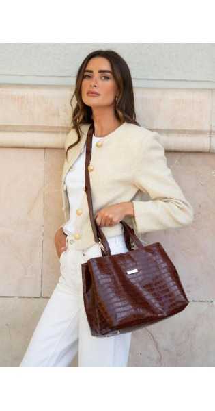 THE CODE - SHOPPER PATRICIA PRALINE - Bolsos: Estilo y Funcionalidad en Cada Detalle - THE CODE